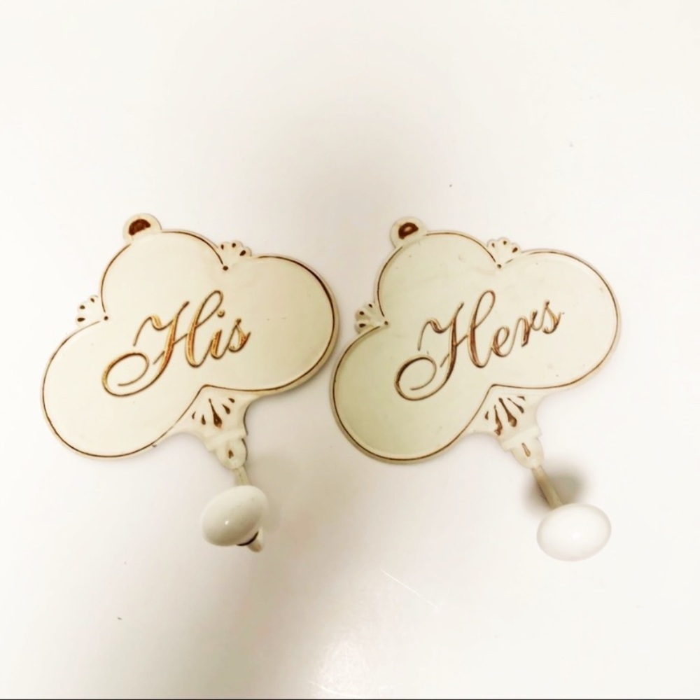 His Hers Metal Wall Hooks